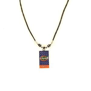 NCAA Florida Gators Diamond Plate Necklace, 20-Inch Rope Licensed New